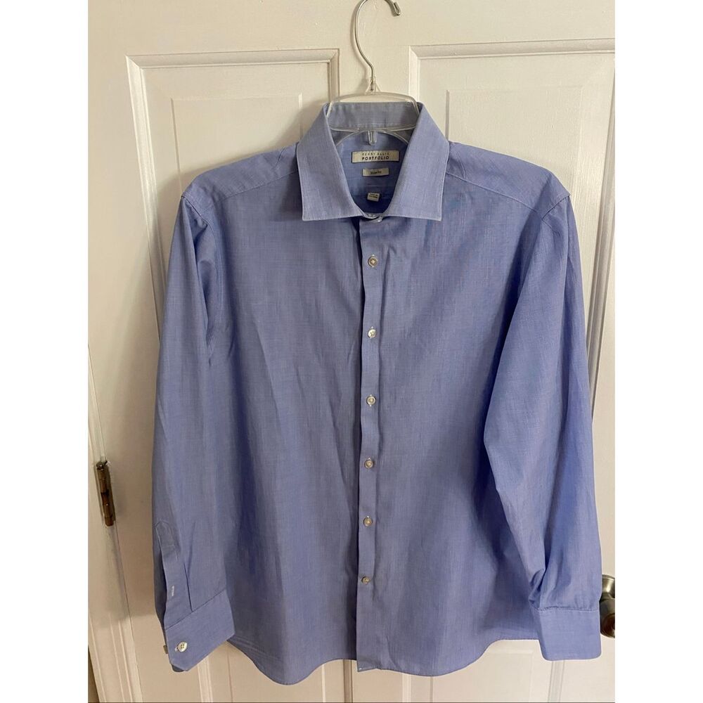 Perry Ellis Portfolio slim fit dress shirt size 16 32/33